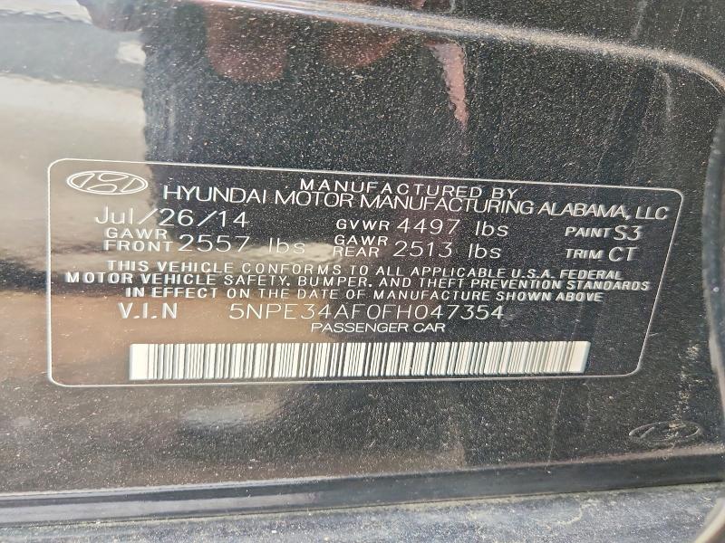 61245326 :رقم المزاد ، 5NPE34AF0FH047354 vin ، 2015 Hyundai Sonata مزاد بيع