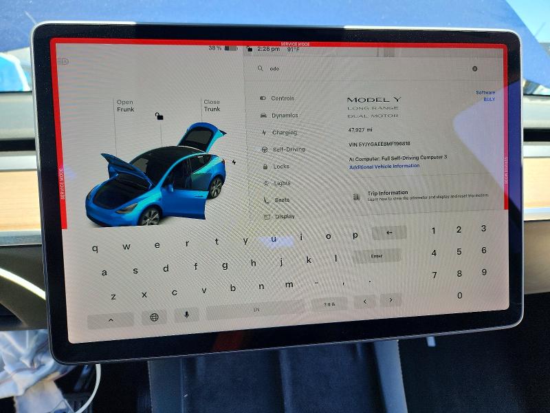 60653596 :رقم المزاد ، 5YJYGAEE8MF196818 vin ، 2021 Tesla Model Y مزاد بيع