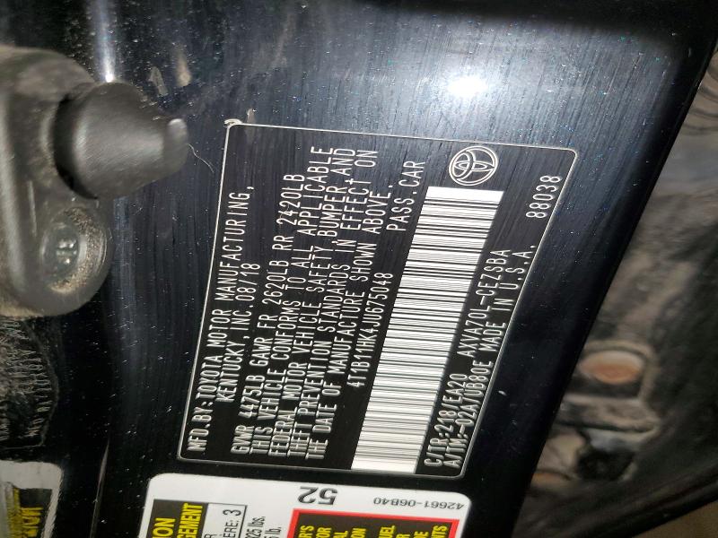 Продаж на аукціоні авто 2018 Toyota Camry, vin: 4T1B11HK4JU675048, номер лоту: 60753516