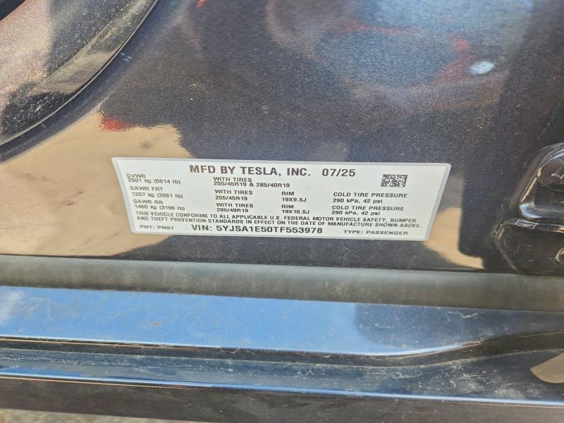 Auction sale of the 2026 Tesla Model S, vin: 5YJSA1E50TF553978, lot number: 59584136