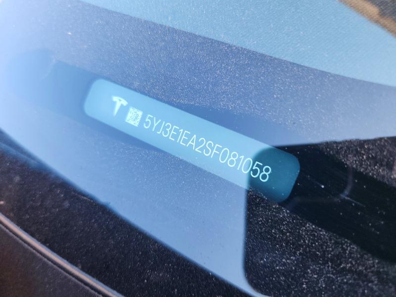Продажа на аукционе авто 2025 Tesla Model 3, vin: 5YJ3E1EA2SF081058, номер лота: 60013216