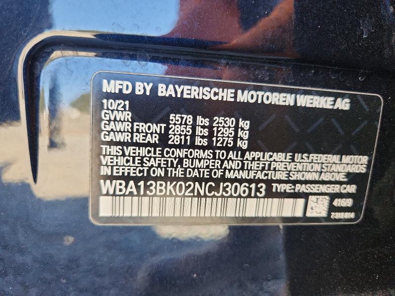 Aukcja sprzedaży 2022 Bmw M550xi, vin: WBA13BK02NCJ30613, numer aukcji: 61013406