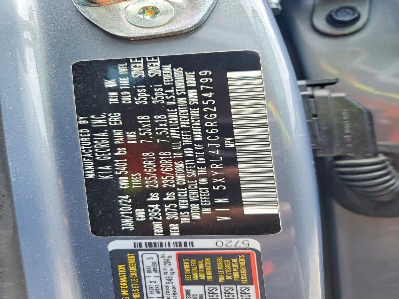 Продажа на аукционе авто 2024 Kia Sorento, vin: 5XYRL4JC6RG254799, номер лота: 63108176