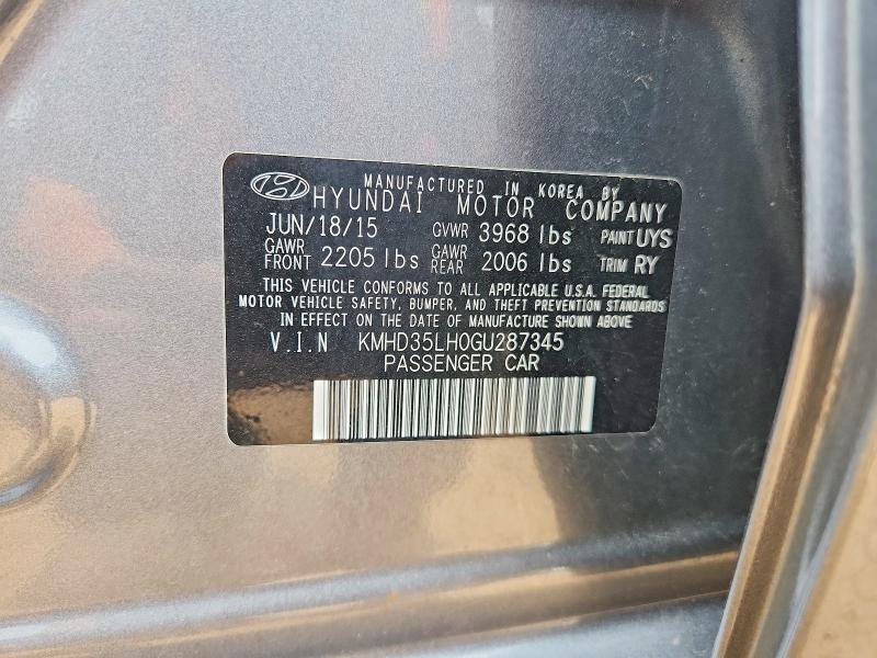 2016 Hyundai Elantra Gt მანქანა იყიდება აუქციონზე, vin: KMHD35LH0GU287345, აუქციონის ნომერი: 61967606
