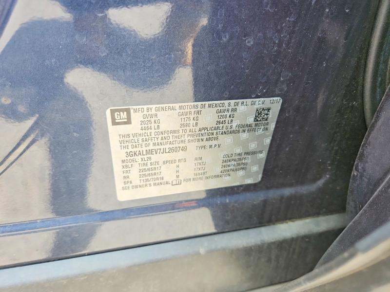 Aukcja sprzedaży 2018 Gmc Terrain, vin: 3GKALMEV7JL260749, numer aukcji: 60960626