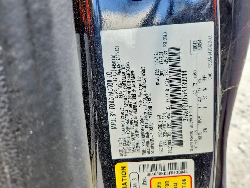 Aukcja sprzedaży 2015 Ford Fusion, vin: 3FA6P0HD5FR130044, numer aukcji: 59855406