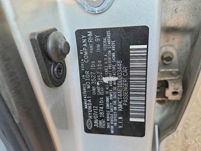 85603385 :رقم المزاد ، KMHCT4AE1DU303448 vin ، 2013 Hyundai Accent مزاد بيع