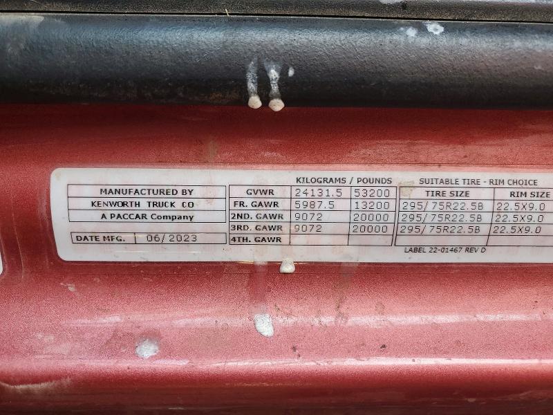 Auction sale of the 2024 Kenworth Construction, vin: 1XKYD49X9RJ354075, lot number: 59964056