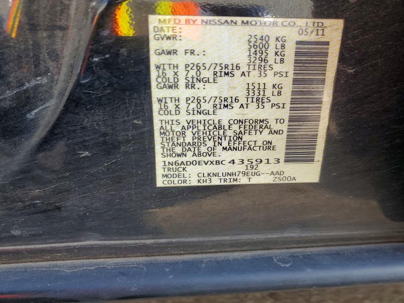 Aukcja sprzedaży 2011 Nissan Frontier, vin: 1N6AD0EVXBC435913, numer aukcji: 61735816