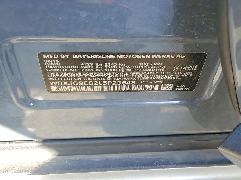 Продажа на аукционе авто 2020 Bmw X1, vin: WBXJG9C02L5P23648, номер лота: 59551126