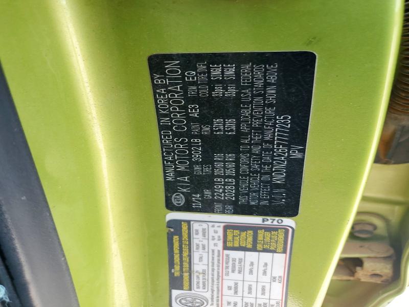 Продаж на аукціоні авто 2015 Kia Soul, vin: KNDJN2A26F7777235, номер лоту: 63350356