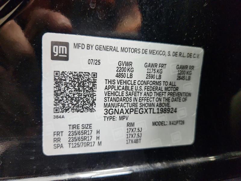 60945276 :رقم المزاد ، 3GNAXPEGXTL198924 vin ، 2026 Chevrolet Equinox مزاد بيع