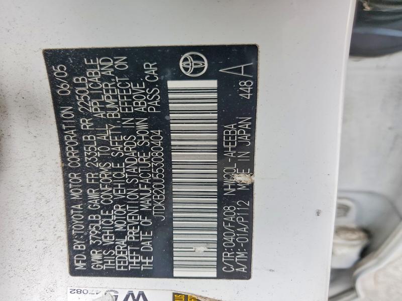 Продажа на аукционе авто 2005 Toyota Prius, vin: JTDKB20U553080404, номер лота: 59739256