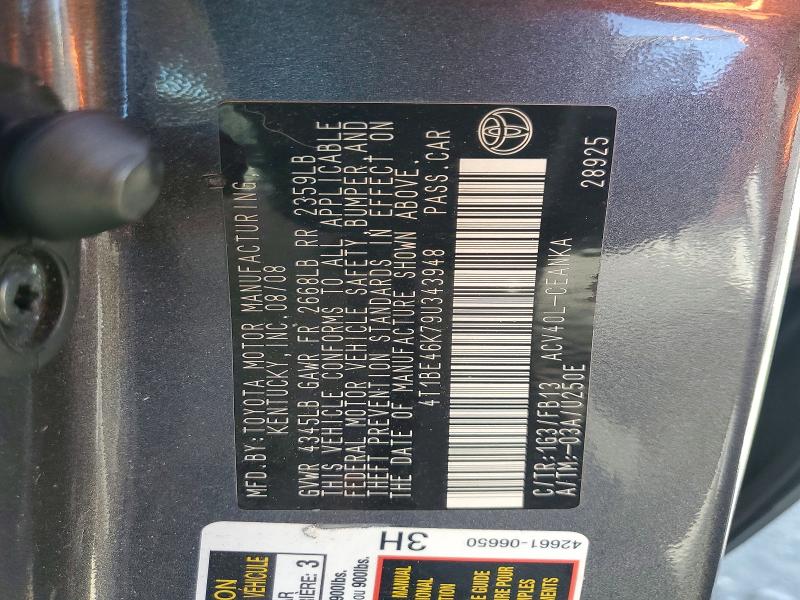 62811426 :رقم المزاد ، 4T1BE46K79U343948 vin ، 2009 Toyota Camry مزاد بيع