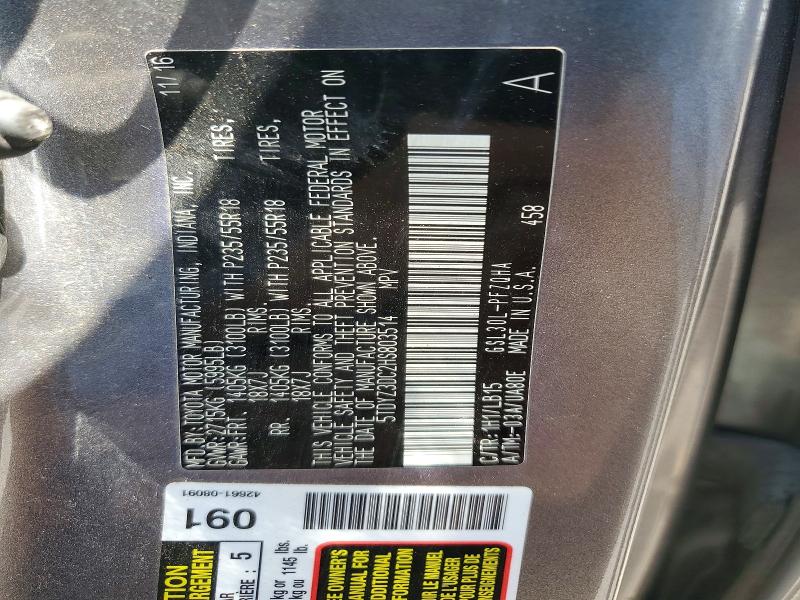 59901616 :رقم المزاد ، 5TDYZ3DC2HS803514 vin ، 2017 Toyota Sienna مزاد بيع
