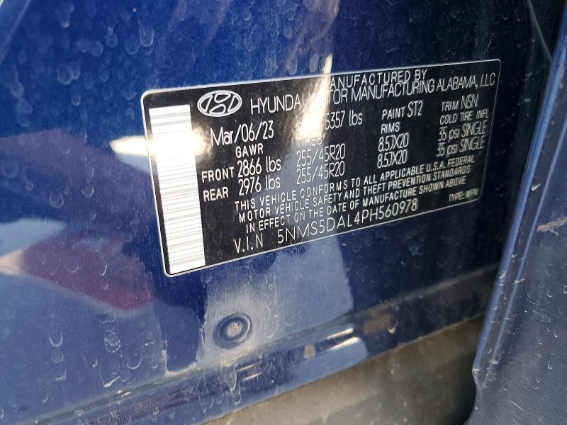 60797836 :رقم المزاد ، 5NMS5DAL4PH560978 vin ، 2023 Hyundai Santa Fe مزاد بيع