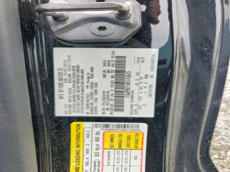 Продаж на аукціоні авто 2021 Ford Mustang, vin: 1FA6P8CF1M5143655, номер лоту: 62421856
