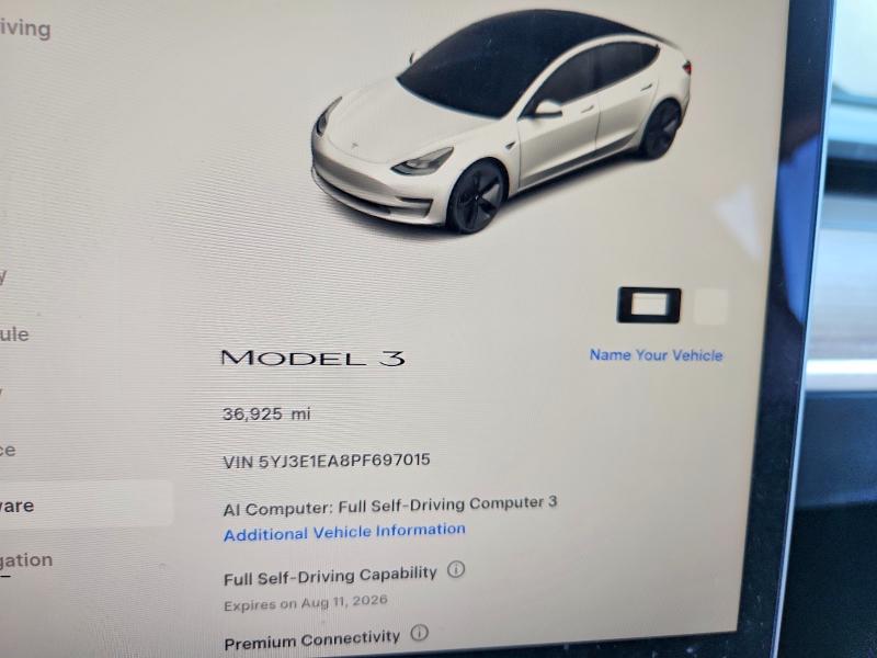 Aukcja sprzedaży 2023 Tesla Model 3, vin: 5YJ3E1EA8PF697015, numer aukcji: 62237996