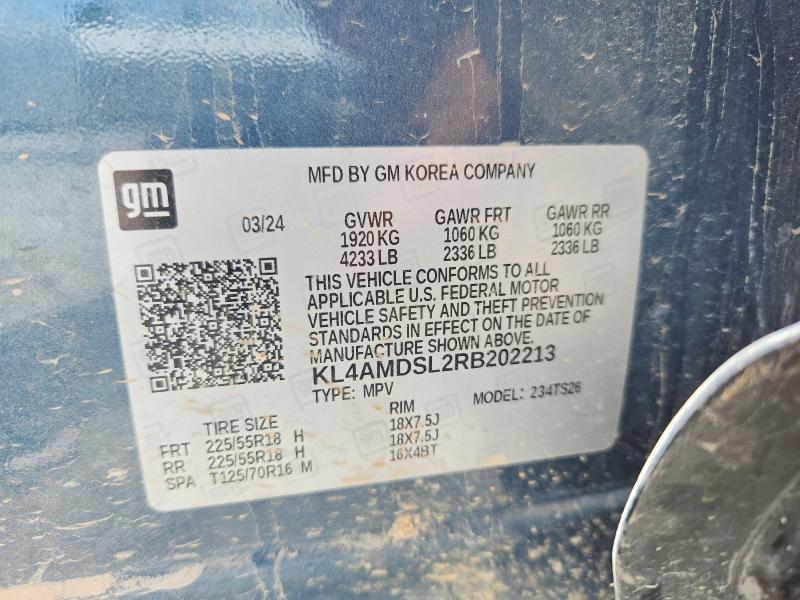 61855426 :رقم المزاد ، KL4AMDSL2RB202213 vin ، 2024 Buick Encore Gx مزاد بيع