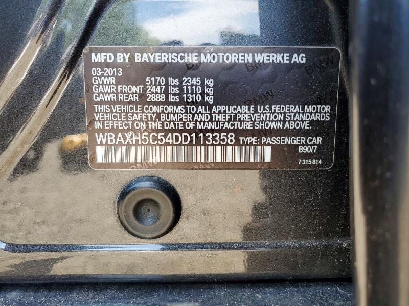 Aukcja sprzedaży 2013 Bmw 528, vin: WBAXH5C54DD113358, numer aukcji: 61487316