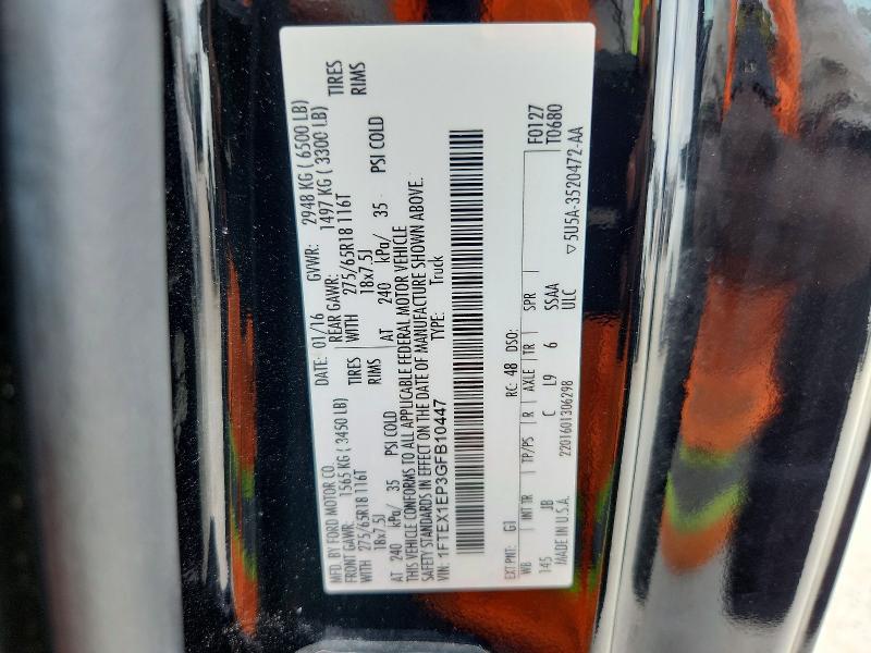 Продаж на аукціоні авто 2016 Ford F150, vin: 1FTEX1EP3GFB10447, номер лоту: 60126366