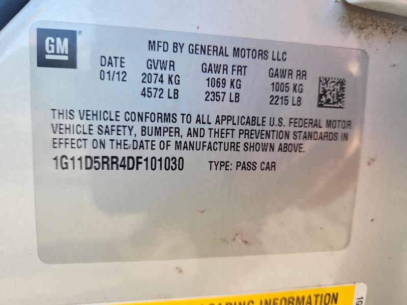 Продажа на аукционе авто 2013 Chevrolet Malibu, vin: 1G11D5RR4DF101030, номер лота: 59309686