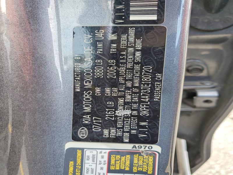 2018 Kia Forte მანქანა იყიდება აუქციონზე, vin: 3KPFL4A73JE180720, აუქციონის ნომერი: 60520386