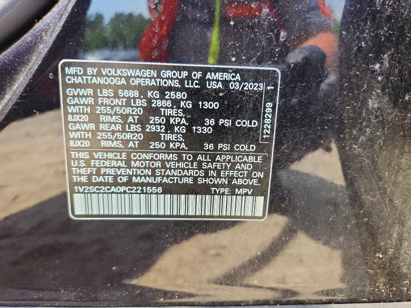 2023 Volkswagen Atlas Cross Sport მანქანა იყიდება აუქციონზე, vin: 1V2SC2CA0PC221556, აუქციონის ნომერი: 61474216