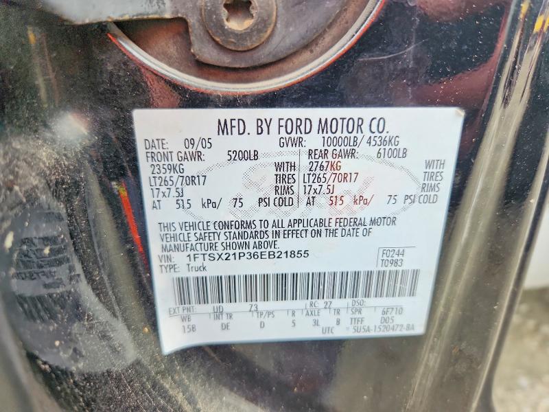 Продаж на аукціоні авто 2006 Ford F250, vin: 1FTSX21P36EB21855, номер лоту: 59730946