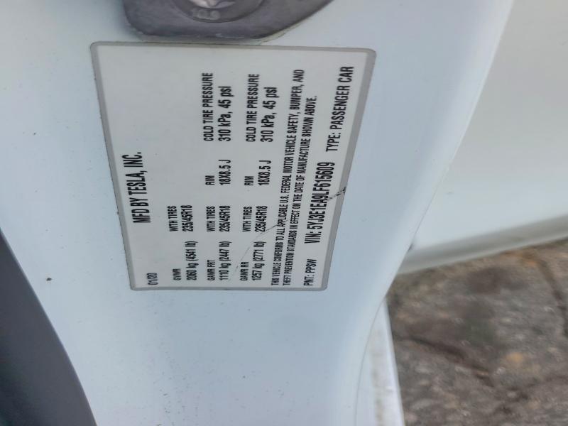 Продажа на аукционе авто 2020 Tesla Model 3, vin: 5YJ3E1EA9LF615609, номер лота: 61197796