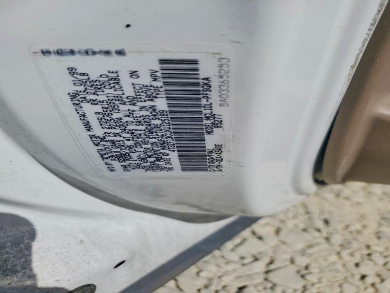 1999 Toyota Sienna მანქანა იყიდება აუქციონზე, vin: 4T3ZF13C1XU125189, აუქციონის ნომერი: 59837416