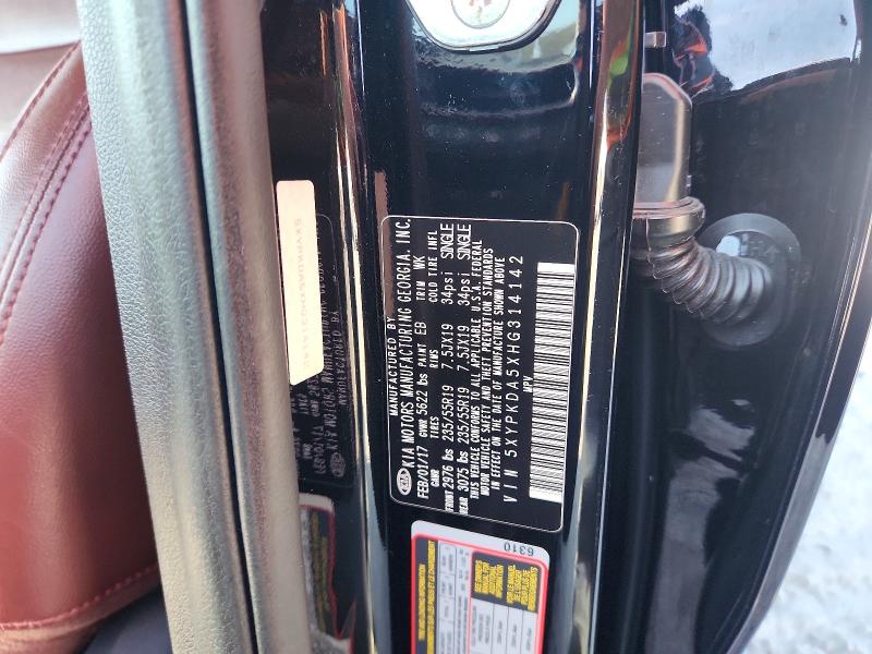 Продажа на аукционе авто 2017 Kia Sorento, vin: 5XYPKDA5XHG314142, номер лота: 63405166