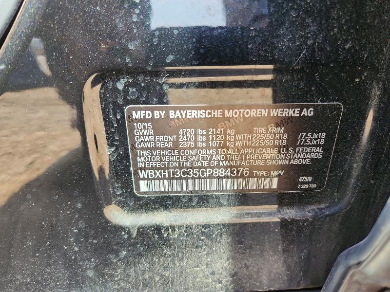 Продажа на аукционе авто 2016 Bmw X1, vin: WBXHT3C35GP884376, номер лота: 63209706