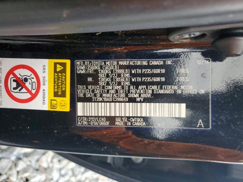Aukcja sprzedaży 2015 Lexus Rx 350, vin: 2T2BK1BAXFC288649, numer aukcji: 60457646