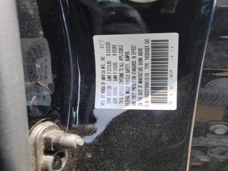 Продажа на аукционе авто 2017 Honda Accord, vin: 1HGCR2F98HA135108, номер лота: 61811806