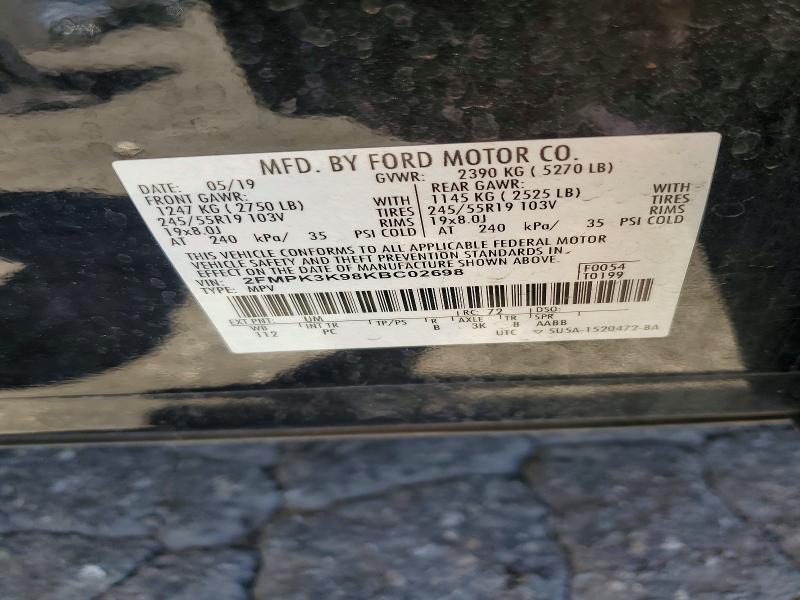 Aukcja sprzedaży 2019 Ford Edge, vin: 2FMPK3K98KBC02698, numer aukcji: 60492676