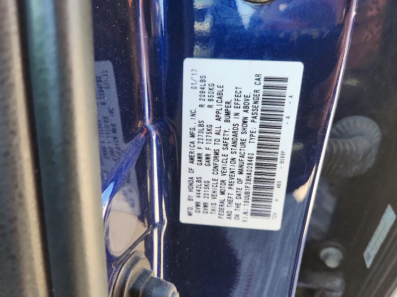 60314776 :رقم المزاد ، 19UUB1F38HA009460 vin ، 2017 Acura Tlx مزاد بيع