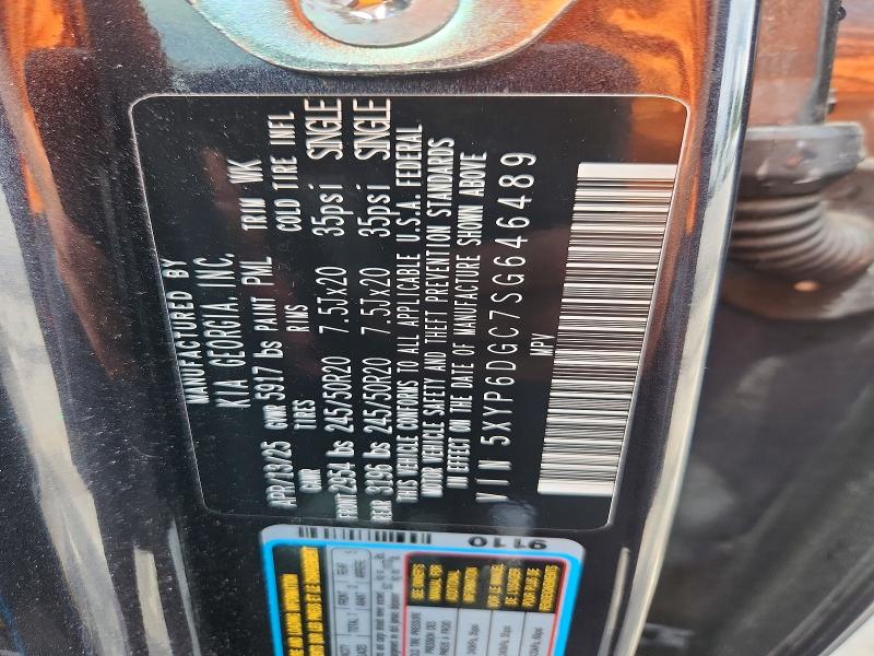 60657736 :رقم المزاد ، 5XYP6DGC7SG646489 vin ، 2025 Kia Telluride مزاد بيع