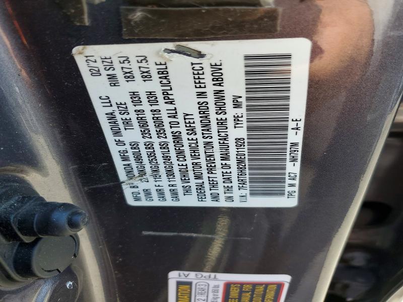 Продаж на аукціоні авто 2021 Honda Cr-v, vin: 7FART6H82ME011928, номер лоту: 61870956