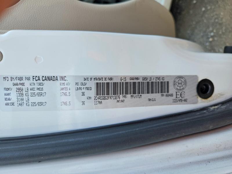Aukcja sprzedaży 2015 Dodge Grand Caravan, vin: 2C4RDGBG3FR713276, numer aukcji: 57796836