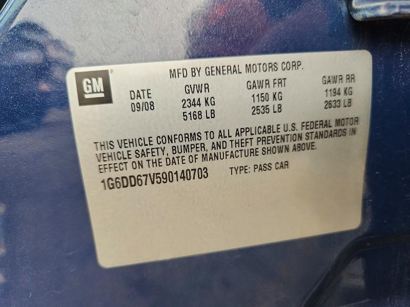 Продаж на аукціоні авто 2009 Cadillac Sts, vin: 1G6DD67V590140703, номер лоту: 59079176
