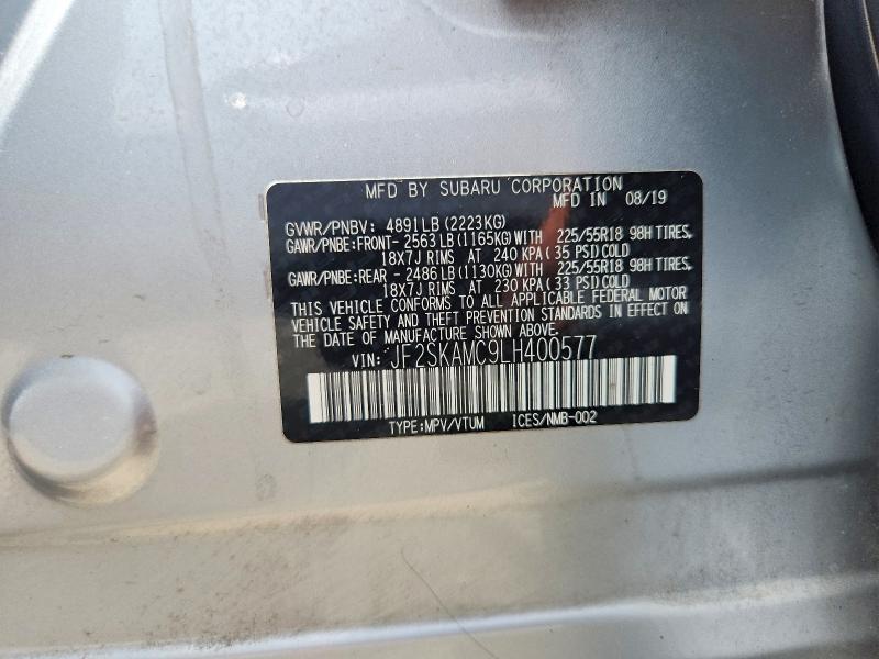 Продажа на аукционе авто 2020 Subaru Forester, vin: JF2SKAMC9LH400577, номер лота: 60568586