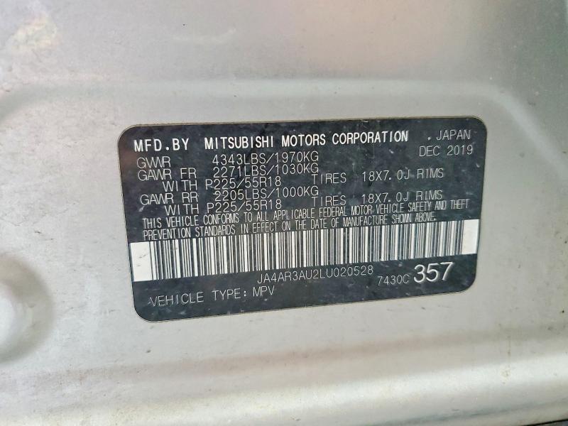 Продаж на аукціоні авто 2020 Mitsubishi Outlander Sport, vin: JA4AR3AU2LU020528, номер лоту: 59620856