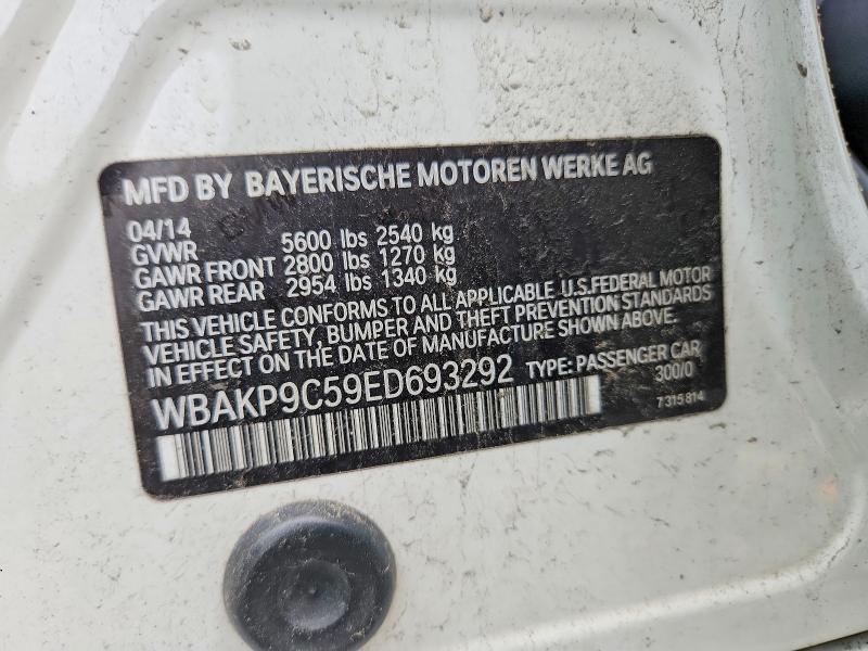 2014 Bmw 550 მანქანა იყიდება აუქციონზე, vin: WBAKP9C59ED693292, აუქციონის ნომერი: 61921486