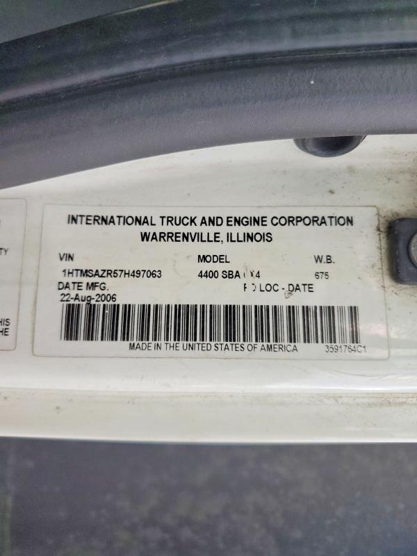 Продажа на аукционе авто 2007 International 4400, vin: 1HTMSAZR57H497063, номер лота: 61355336