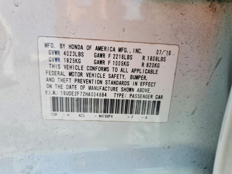 60506166 :رقم المزاد ، 19UDE2F72HA004884 vin ، 2017 Acura Ilx مزاد بيع