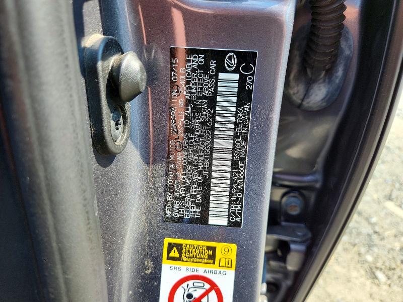 Aukcja sprzedaży 2016 Lexus Es, vin: JTHBK1GG3G2216272, numer aukcji: 62958666