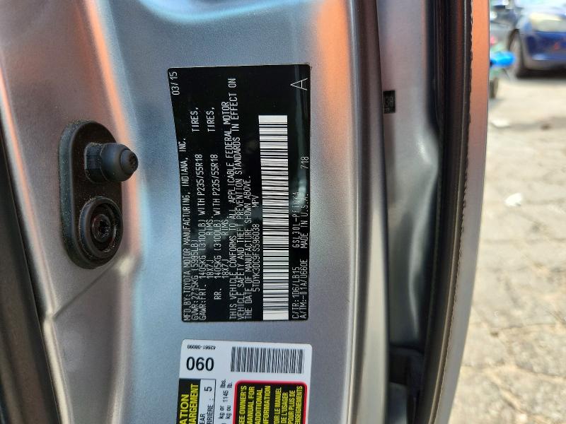 Aukcja sprzedaży 2015 Toyota Sienna, vin: 5TDYK3DC9FS596038, numer aukcji: 59370936