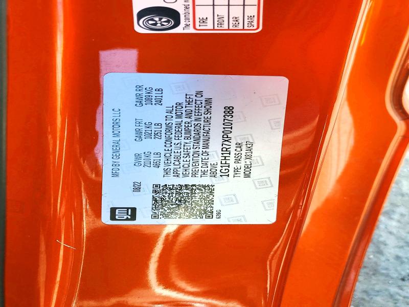Продаж на аукціоні авто 2023 Chevrolet Camaro, vin: 1G1FH1R7XP0107388, номер лоту: 59831426
