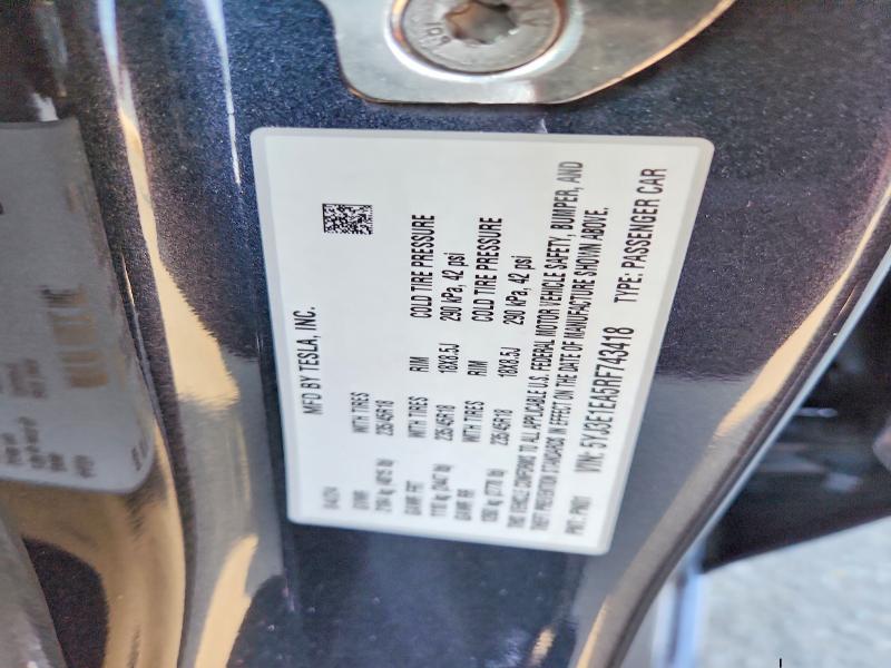 2024 Tesla Model 3 მანქანა იყიდება აუქციონზე, vin: 5YJ3E1EA5RF743418, აუქციონის ნომერი: 61358376